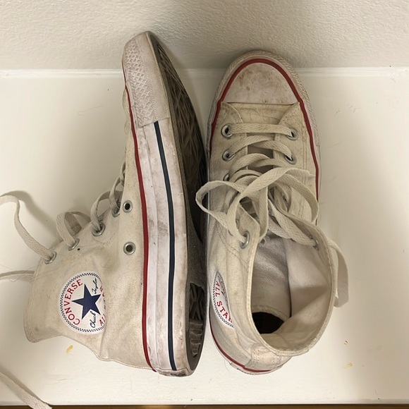 White High Top Converse | 7 - Picture 1 of 4